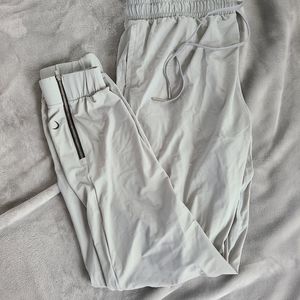 Grey everywhere zipper joggers Large